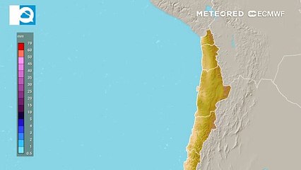 Entre 50 y 80 mm podría acumular la cordillera del extremo norte desde hoy hasta el domingo