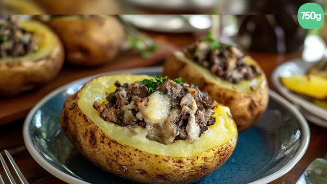 Pommes de terre farcies aux champignons
