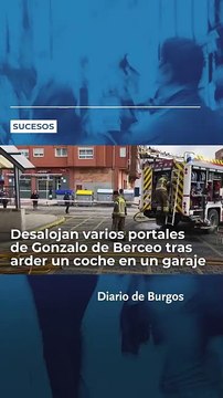 Desalojan a los vecinos de varios portales en Burgos al arder un coche en un garaje comunitario