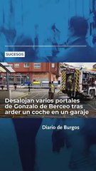 Desalojan a los vecinos de varios portales en Burgos al arder un coche en un garaje comunitario