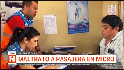 Micrero suspendido por agresión