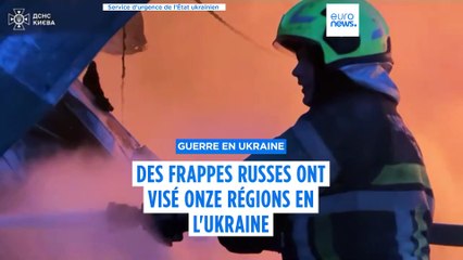 Onze régions ukrainiennes touchées par une pluie de missiles et de drones russes