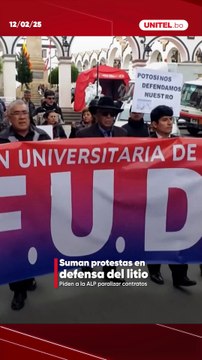 Suman las protestas en Potosí en defensa del litio y observaciones a los contratos de explotación por parte de las empresas china y rusa.