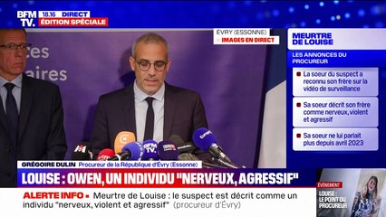 Meurtre de Louise: le procureur d'Évry annonce que les gardes à vue des parents du suspect ont été levées