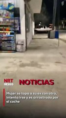 En Valle Hermoso, Tamaulipas, una joven arriesgó su vida al aferrarse a una camioneta en movimiento después de encontrarse con su exnovio acompañado de otra mujer