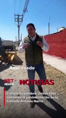 El alcalde Javier Díaz ha dado inicio a la pavimentación de la calzada Antonio Narro, una obra que prometió durante su campaña y que beneficiará a cientos de habitantes de la zona