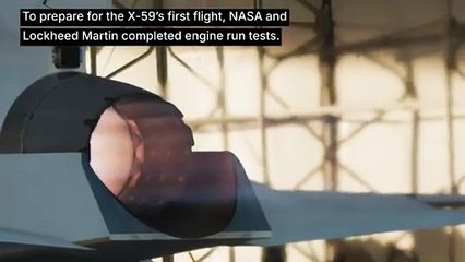 NASA fires up X-59 supersonic aircraft's engine in preparation for 1st flight