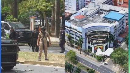 Hospital del Niño afectado por enfrentamientos entre la Policía Nacional y trabajadores de la construcción
