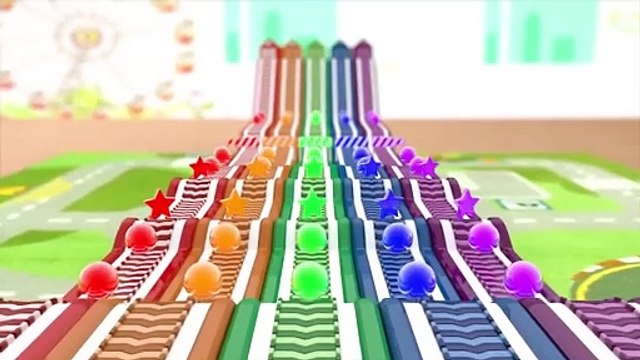 Learn Colors with Learn Colors with Street Vehicles Giant Waterslide for Childre