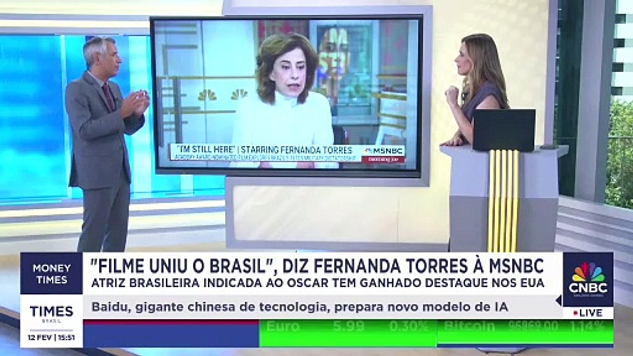 EXCLUSIVO: Fernanda Torres diz à MSNBC que filme 'Ainda Estou Aqui' "uniu o Brasil"
