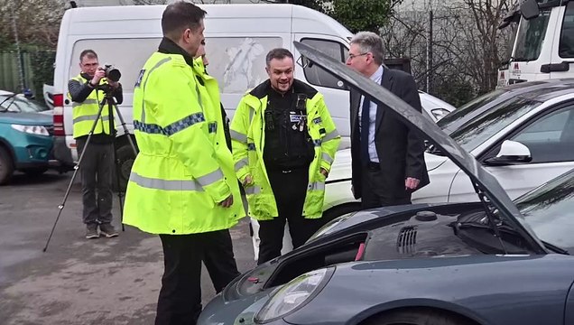 Police crackdown on sportcar theft in new operation. We look at some of the seized cars with the Police Crime Commissioner.