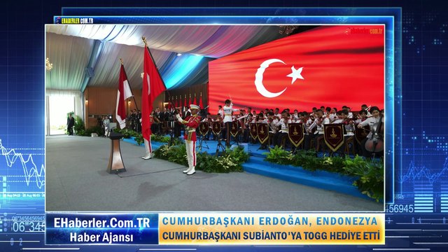 CUMHURBAŞKANI ERDOĞAN, ENDONEZYA CUMHURBAŞKANI SUBİANTO'YA TOGG HEDİYE ETTİ