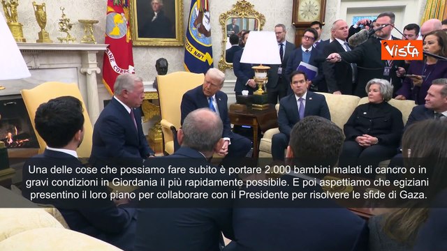 Re Abdullah II da Trump: Giordania potrebbe accogliere duemila bambini palestinesi