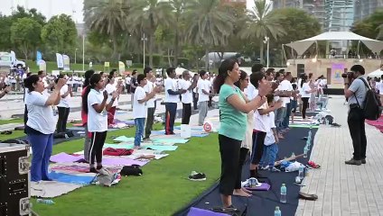 Dubai marks yoga day with mass participation