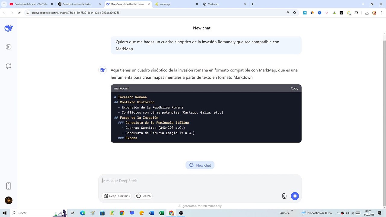 🧠👈📄 Como CREAR un CUADRO SINÓPTICO con DEEPSEEK FÁCIL y RÁPIDO