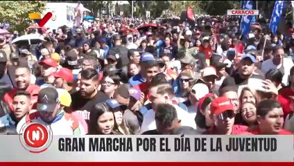 Gran marcha por el Día de la Juventud Venezolana en Caracas