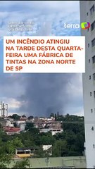 Fogo atinge fábrica de tintas na zona norte de SP #shorts