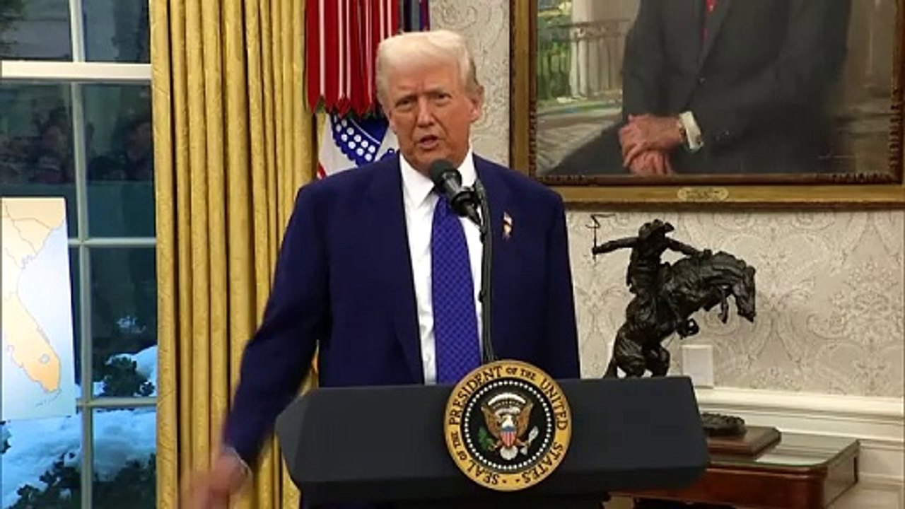 Donald Trump rants about federal workers having second jobs as Tulsi Gabbard sworn in