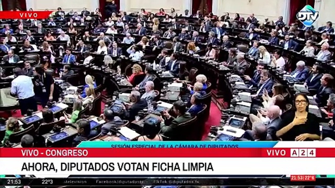 🔴DIPUTADOS APROBÓ LA MEDIA SANCIÓN AL PROYECTO DE FICHA LIMPIA