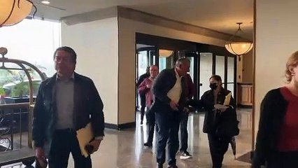 Se reúnen Adan Augusto López y Mario Delgado con AMLO