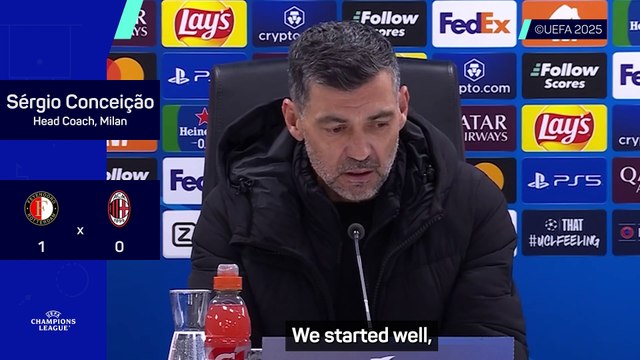 Conceicao cuts off press conference early after Milan's UCL loss