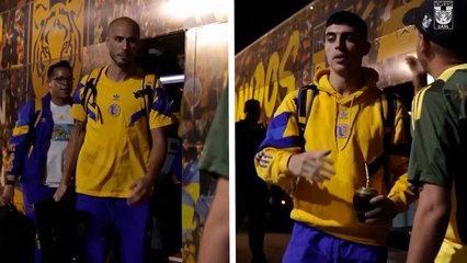 Tigres llega al Estadio Universitario para el partido de Concachampions
