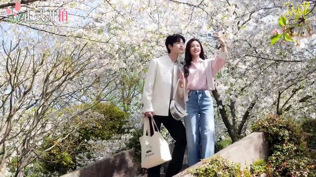Phim truyền hình Yêu Em | Hậu trường cảnh hôn ngọt ngào giữa rừng hoa anh đào | 13.02.25