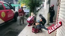 Golpean y asaltan a guardia de seguridad; le pintan la cara de negro