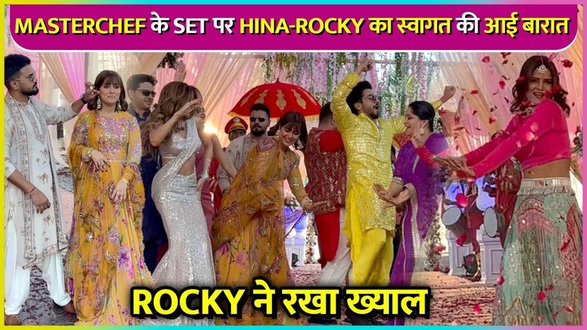 Dipika,Tejasswi,Nikki, Archana and Others CRAZY Dance While Welcoming Hina-Rocky On Masterchef Set