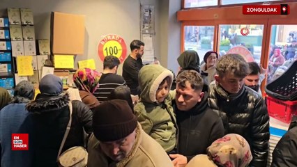 Zonguldak’ta mağaza açılışında izdiham