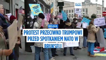 Protest w Brukseli przeciwko polityce Trumpa