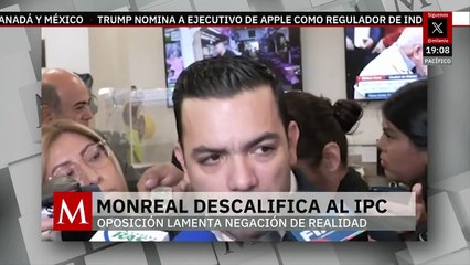 "No le doy crédito": Monreal cuestiona la metodología del Índice de Percepción de la Corrupción