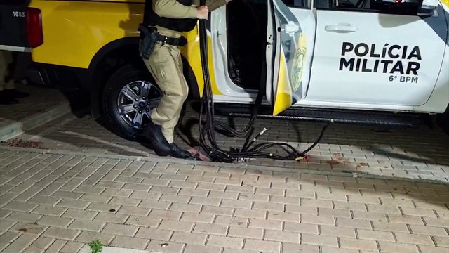 Homem é detido suspeito de furtar cabos de obra no centro de Cascavel