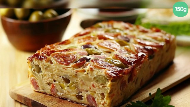 Cake aux olives vertes et au surimi