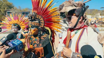 ¡De todo! Realizan danza prehispánica en presa La Boca para pedir lluvia