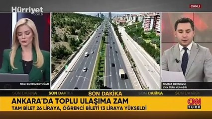 Ankara'da toplu ulaşıma zam