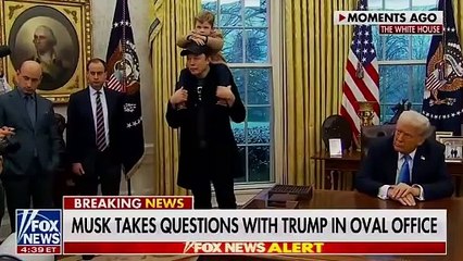 El hijo de Elon Musk, protagonista en la firma de un decreto para otorgar más poder a su Departamento