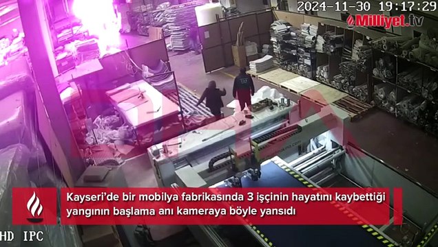 Fabrikada can pazarı! 3 işçinin öldüğü yangının görüntüleri ortaya çıktı