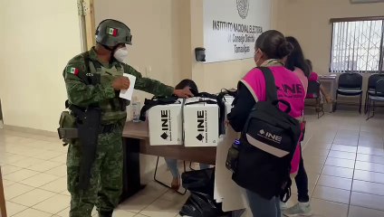 Supervisa SEDENA entrega de paquetes electorales para revocación de mandato