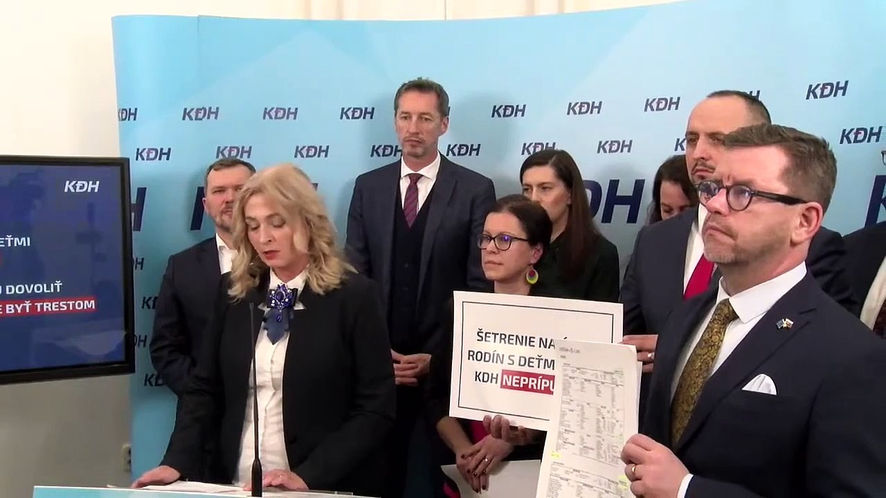 ZÁZNAM: KDH: Znížením daňového bonusu na deti prídu rodiny v SR o stovky eur mesačne