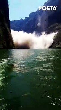 ¡Así se vio el derrumbe en el Cañón del Sumidero!