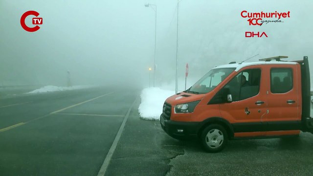 Bolu Dağı’nda yoğun sis: Görüş mesafesi 20 metreye düştü