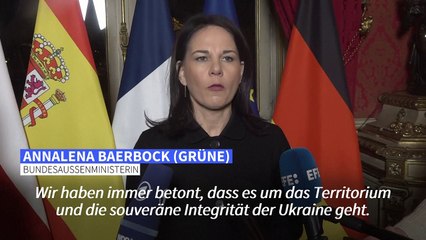 Baerbock: "Keine Entscheidung über die Ukraine ohne die Ukraine"
