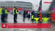 Almanya'da otomobil insanların arasına daldı