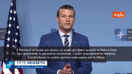 Hegseth (Pentagono): "Il mondo ? pi? libero e sicuro con una Nato pi? forte"