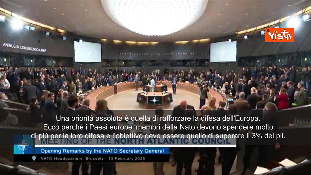 Rutte (Nato): "La spesa dei Paesi europei per la Difesa deve salire oltre il 3% del pil"