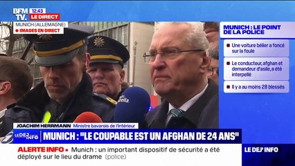 Foule percutée par une voiture à Munich: le ministre bavarois de l'Intérieur évoque les chances de survie incertaines d'"une ou deux personnes"