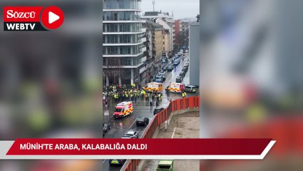 Münih'te araba, kalabalığa daldı