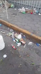 Amanece basílica de Guadalupe “inundada” de basura