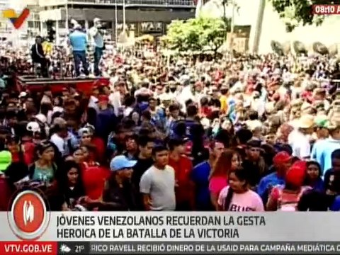 Juventud venezolana tomó las calles para celebrar los 211 años de la Batalla de la Victoria